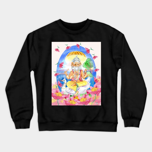 indian god brahma Crewneck Sweatshirt by sonaart